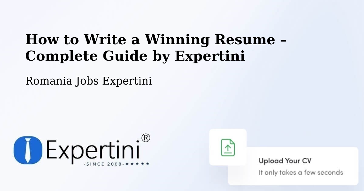 Resume Writing Guide for Job Seekers – Păcureţi - Păcureţi, Romania Jobs Expertini